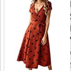 Ecowish Polka Dot dress with belt